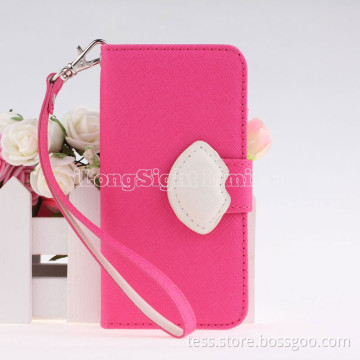 Leather Jelly Flip Pouch Clutch Card Wallet for iphone4s 5g